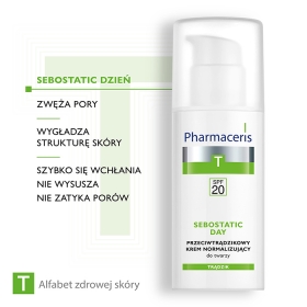 Pharmaceris T SEBOSTATIC DZIEŃ Przeciwtrądzikowy krem normalizujący do twarzy SPF 20 50 ml